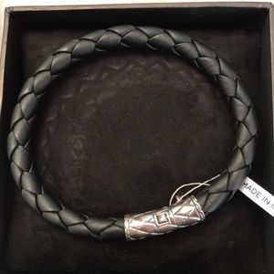 Brand new John Hardy braided leather bracelet